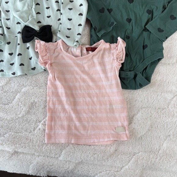 Baby Girl Clothes Lot 5pc 12-18 Months The Place Gap Simple Joys Hearts - Picture 4 of 13
